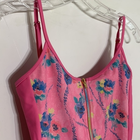 Loveshackfancy X Beach Riot Cheryl One Piece swimsuit small pink floral nwot - Picture 3 of 9